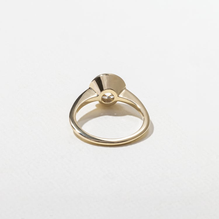 1.51 CT Round Bezel Solitaire Lab Grown Diamond Engagement Ring