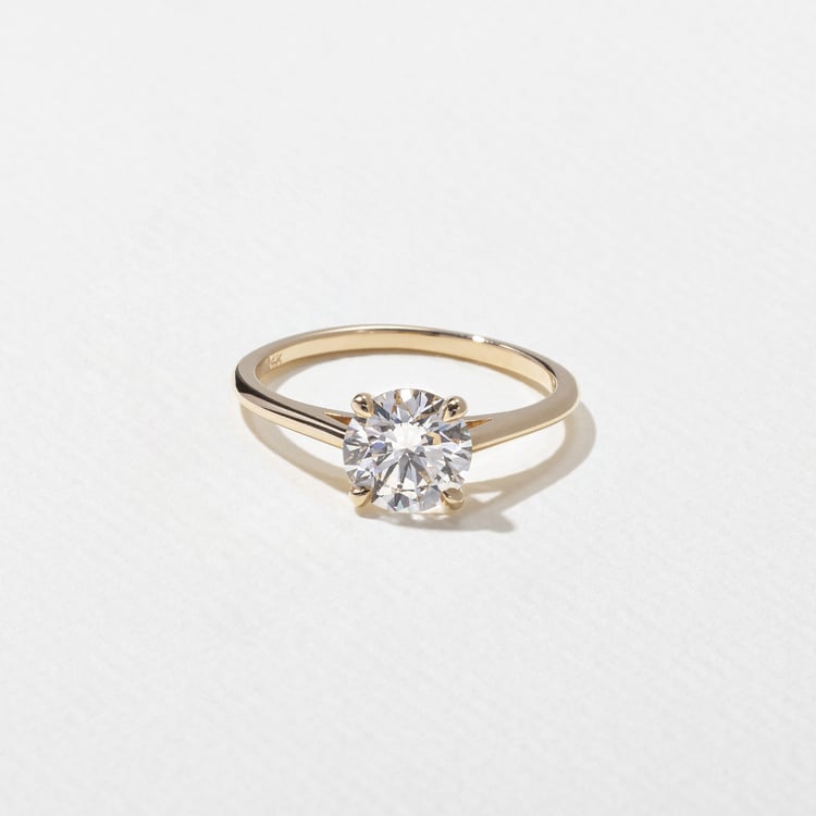 1.25 CT Round Solitaire Lab Grown Diamond Engagement Ring