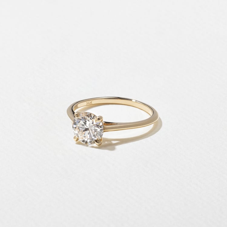 1.25 CT Round Solitaire Lab Grown Diamond Engagement Ring