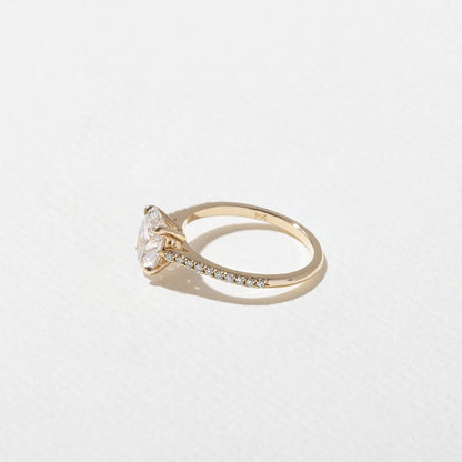 1.56 CT Oval Pavé Lab Grown Diamond Engagement Ring
