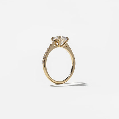 1.56 CT Oval Pavé Lab Grown Diamond Engagement Ring