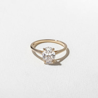 1.58 CT Oval Solitaire Lab Grown Diamond Engagement Ring