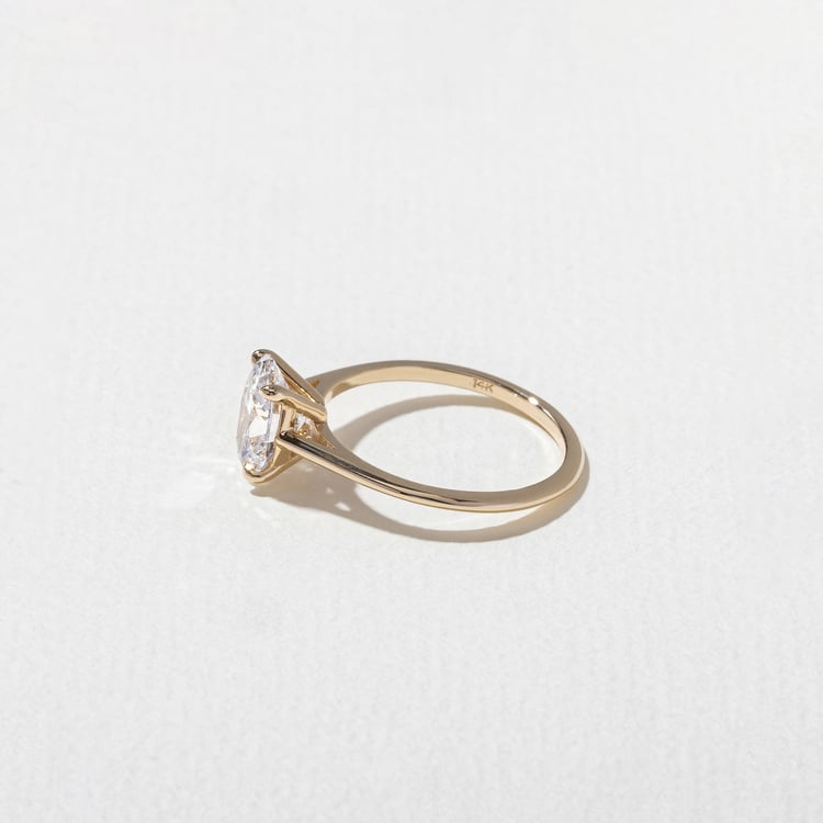 1.58 CT Oval Solitaire Lab Grown Diamond Engagement Ring