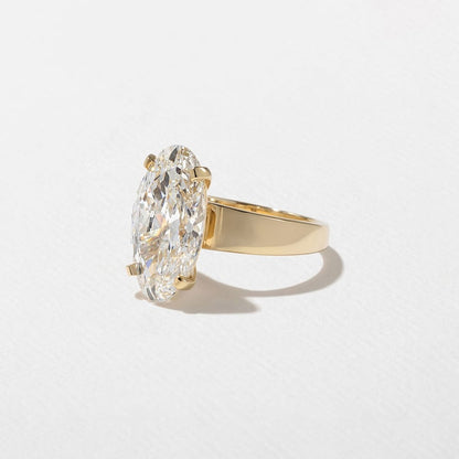 2.5 CT Marquise Solitaire Lab Grown Diamond Engagement Ring