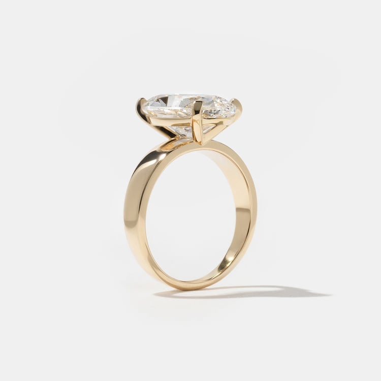 2.5 CT Marquise Solitaire Lab Grown Diamond Engagement Ring