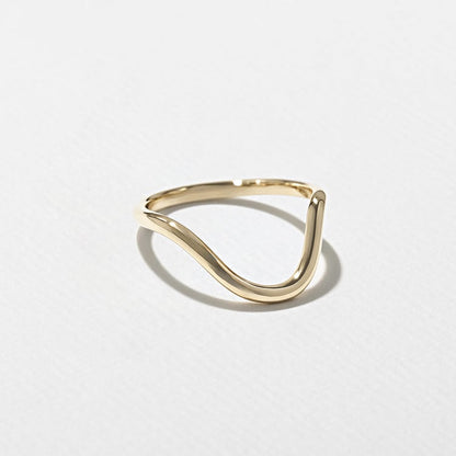Astra Curved Wedding Band
