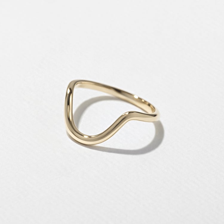 Astra Curved Wedding Band