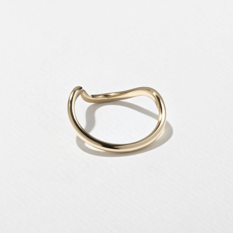 Astra Curved Wedding Band