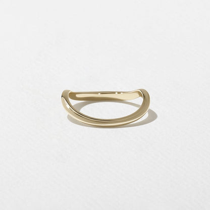 0.14 TCW Oval Curved Lab Grown Diamond Wedding Band