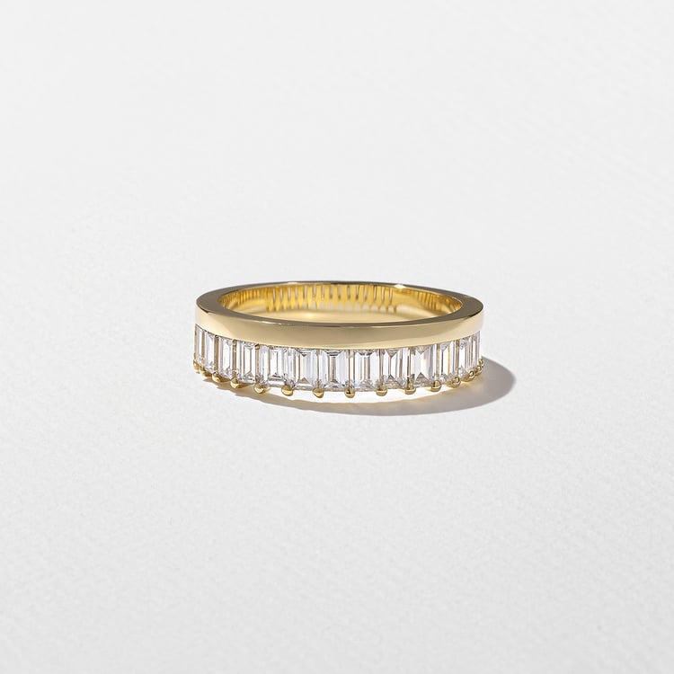 1.275 TCW Emerald Cut Eternity Lab Grown Diamond Wedding Band