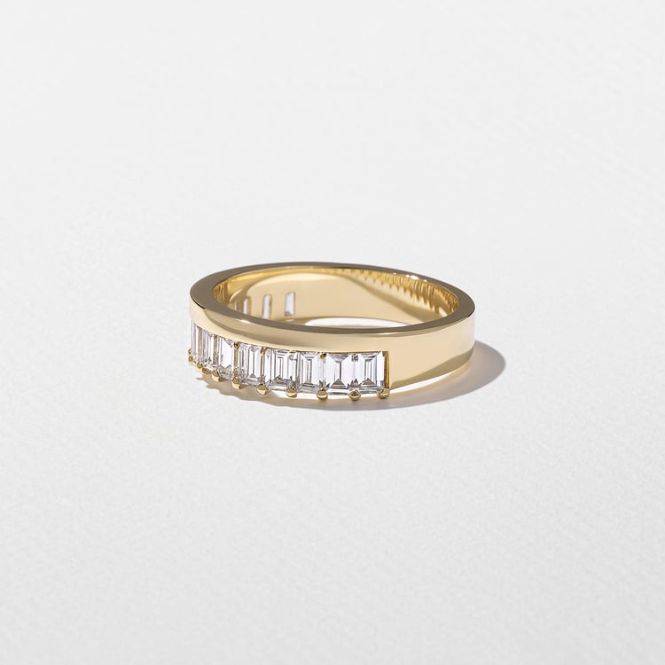 1.275 TCW Emerald Cut Eternity Lab Grown Diamond Wedding Band
