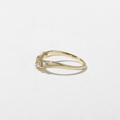 0.40 TCW Multi Shape Curved Lab Grown Diamond Wedding Band