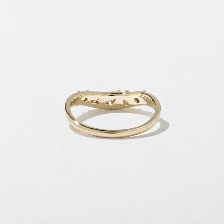 0.40 TCW Multi Shape Curved Lab Grown Diamond Wedding Band