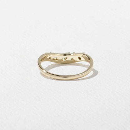 0.40 TCW Multi Shape Curved Lab Grown Diamond Wedding Band