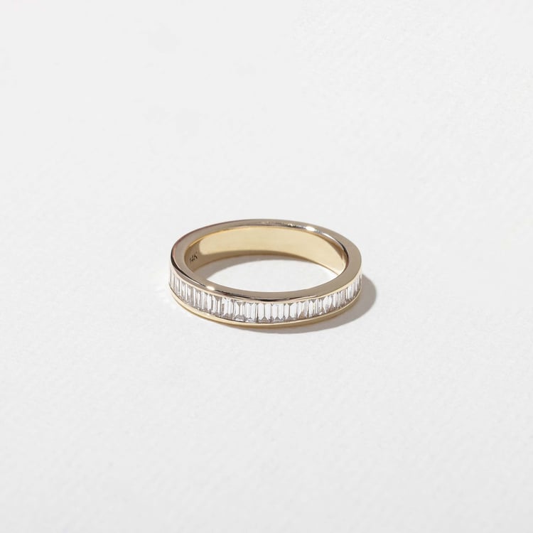 0.75 TCW Tapered Baguette Eternity Lab Grown Diamond Wedding Band