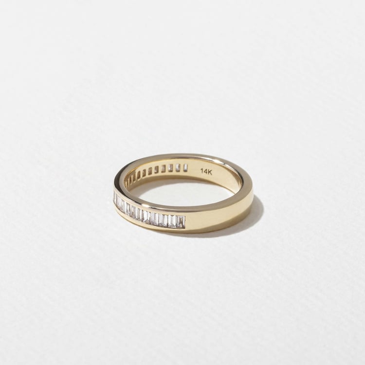 0.75 TCW Tapered Baguette Eternity Lab Grown Diamond Wedding Band