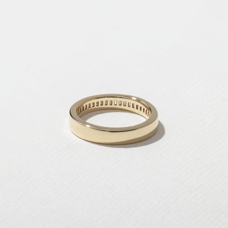 0.75 TCW Tapered Baguette Eternity Lab Grown Diamond Wedding Band