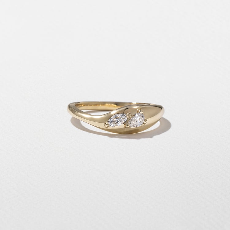 0.21 TCW Pear & Marquise Lab Grown Diamond Wedding Band