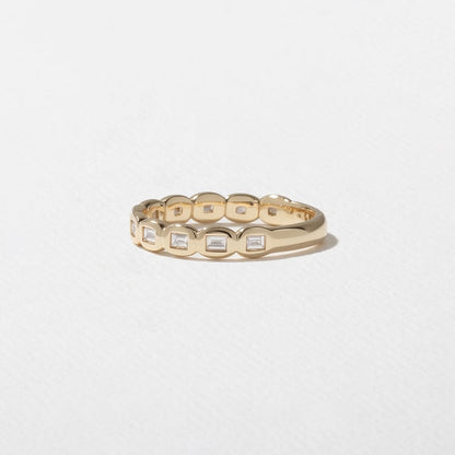 0.25 TCW Round Bezel Lab Grown Diamond Wedding Band