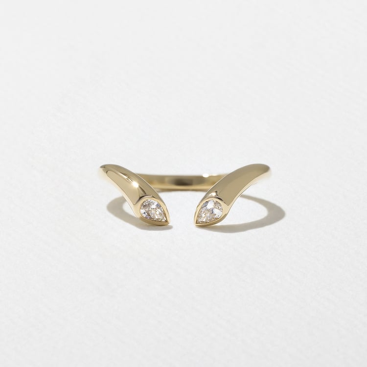 0.20 TCW Pear Lab Grown Diamond Wedding Band