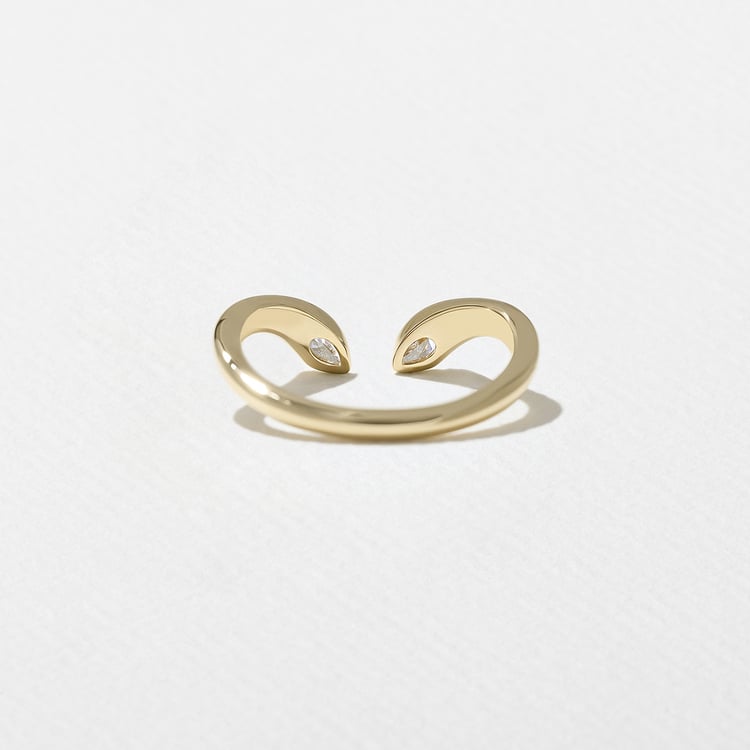 0.20 TCW Pear Lab Grown Diamond Wedding Band