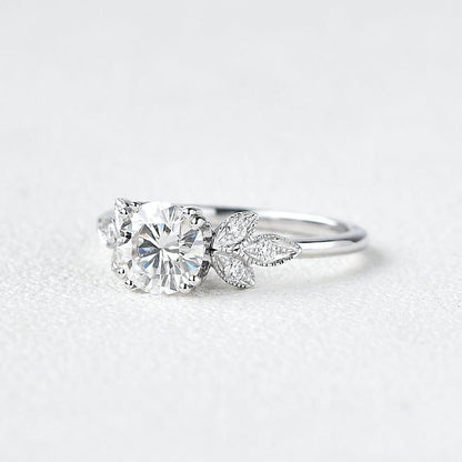 Round Cluster Lab Grown Diamond Engagement Ring