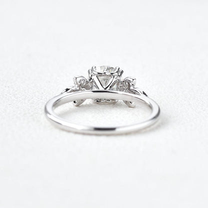 Round Cluster Lab Grown Diamond Engagement Ring
