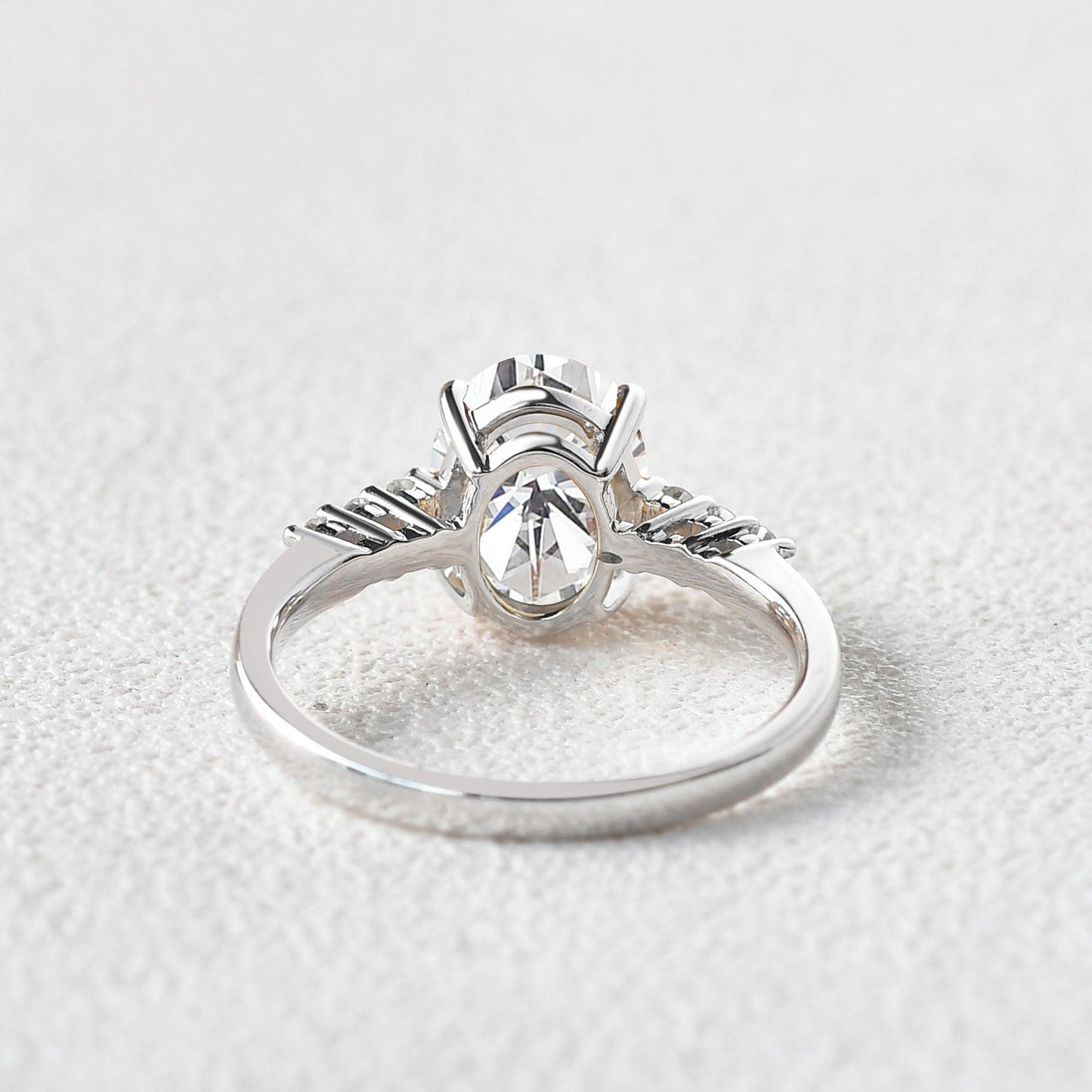 Oval Pave Lab Grown Diamond Engagement Ring
