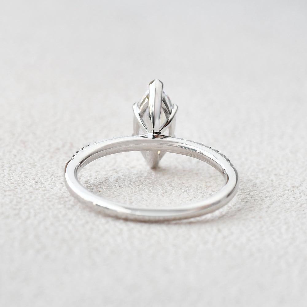 Marquise Pave Lab Grown Diamond Engagement Ring