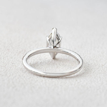 Marquise Pave Lab Grown Diamond Engagement Ring
