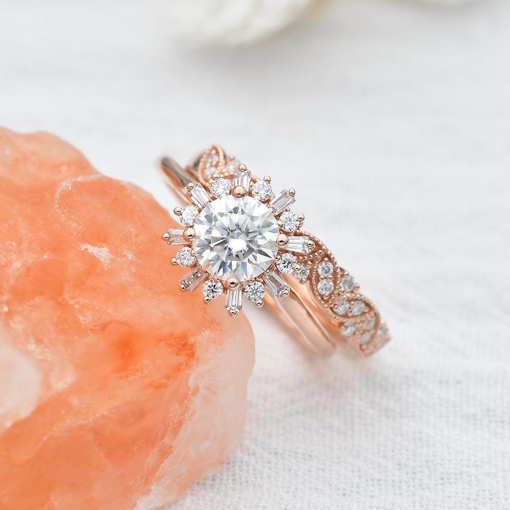 Round Halo Lab Grown Engagement Ring