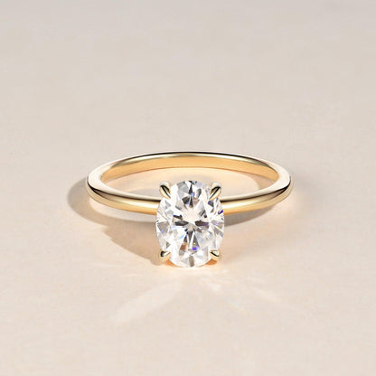 Oval Solitaire Lab Grown Diamond Engagement Ring