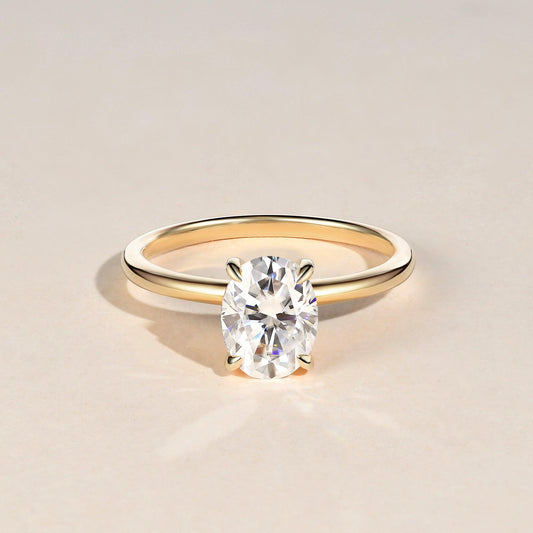 Oval Solitaire Lab Grown Diamond Engagement Ring