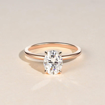 Oval Solitaire Lab Grown Diamond Engagement Ring