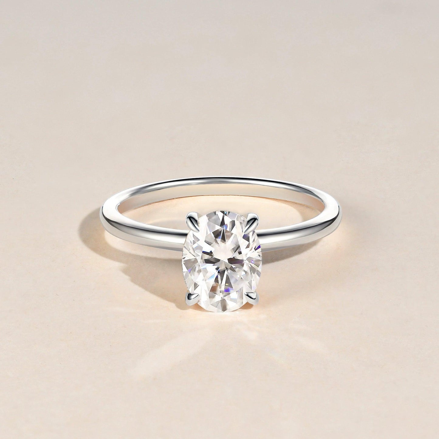 Oval Solitaire Lab Grown Diamond Engagement Ring