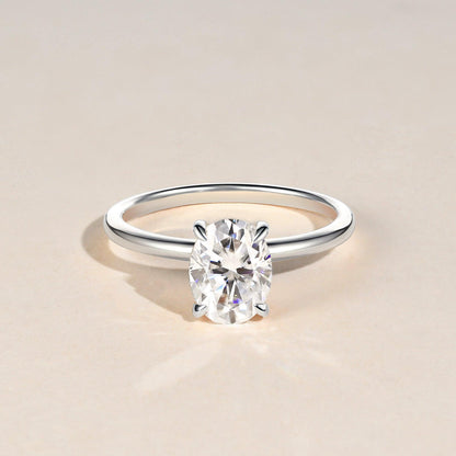 Oval Solitaire Lab Grown Diamond Engagement Ring