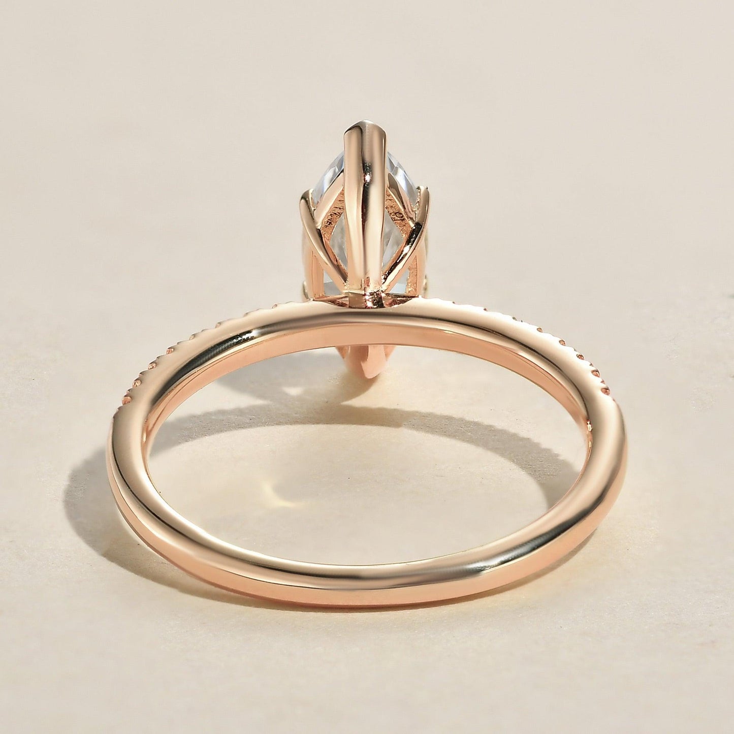 Marquise Pave Lab Grown Diamond Engagement Ring