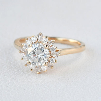 Round Halo Lab Grown Engagement Ring
