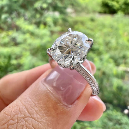 Oval Pave Lab Grown Diamond Engagement Ring