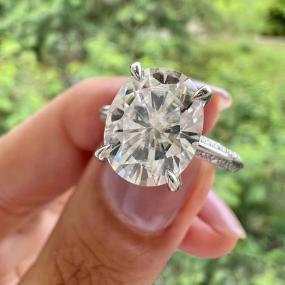 Oval Pave Lab Grown Diamond Engagement Ring