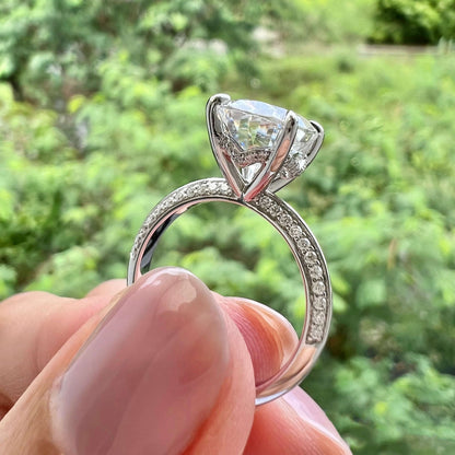 Oval Pave Lab Grown Diamond Engagement Ring