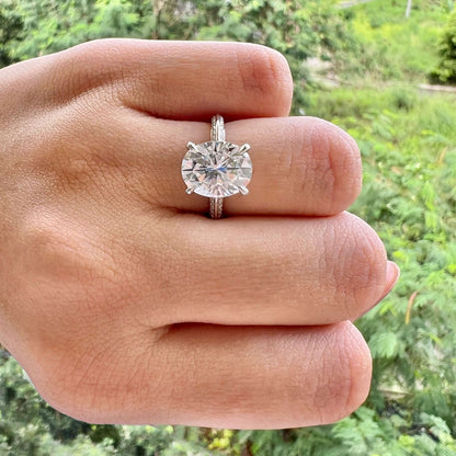 Oval Pave Lab Grown Diamond Engagement Ring