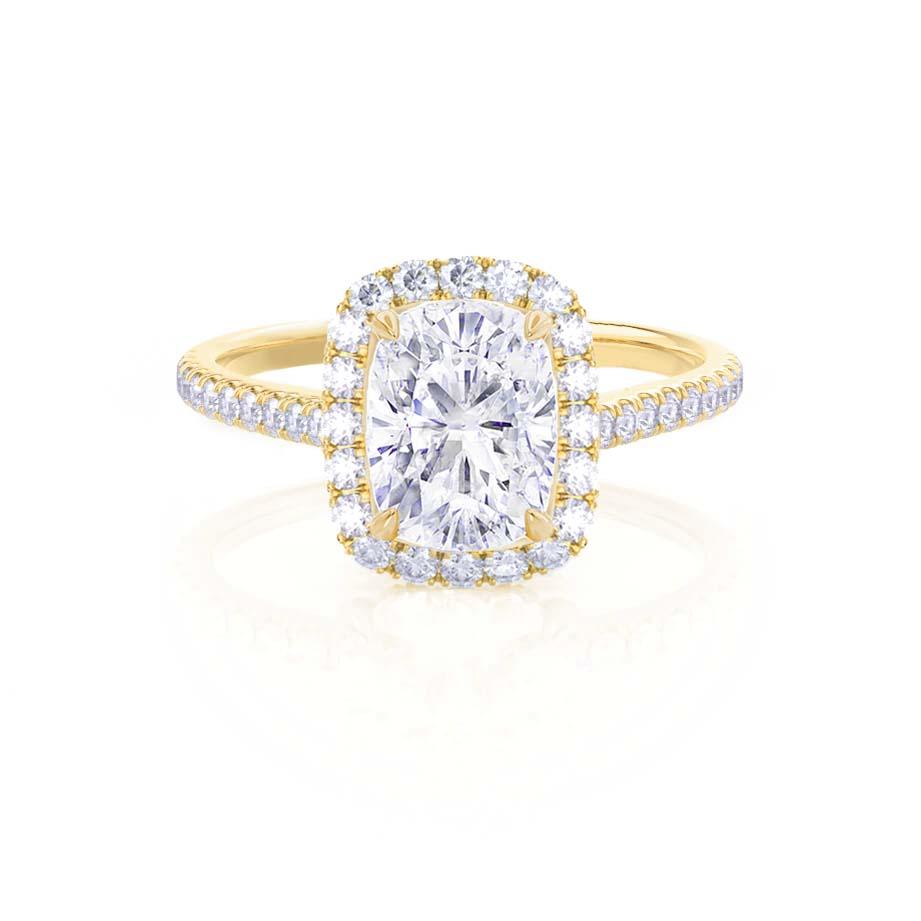 2.30 CT Elongated Cushion Shaped Moissanite Halo Style Engagement Ring 1