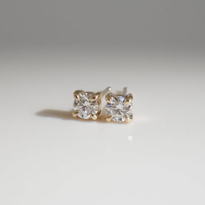 0.05 TCW Round Moissanite Stud Earrings