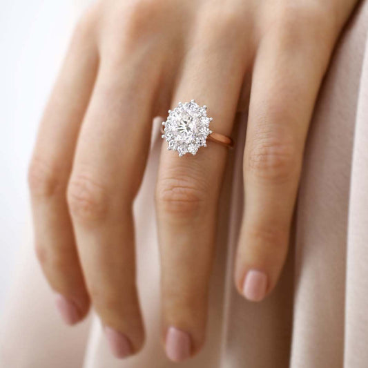 Oval Halo Lab Grown Diamond Engagement Ring