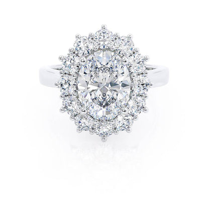 Oval Halo Lab Grown Diamond Engagement Ring