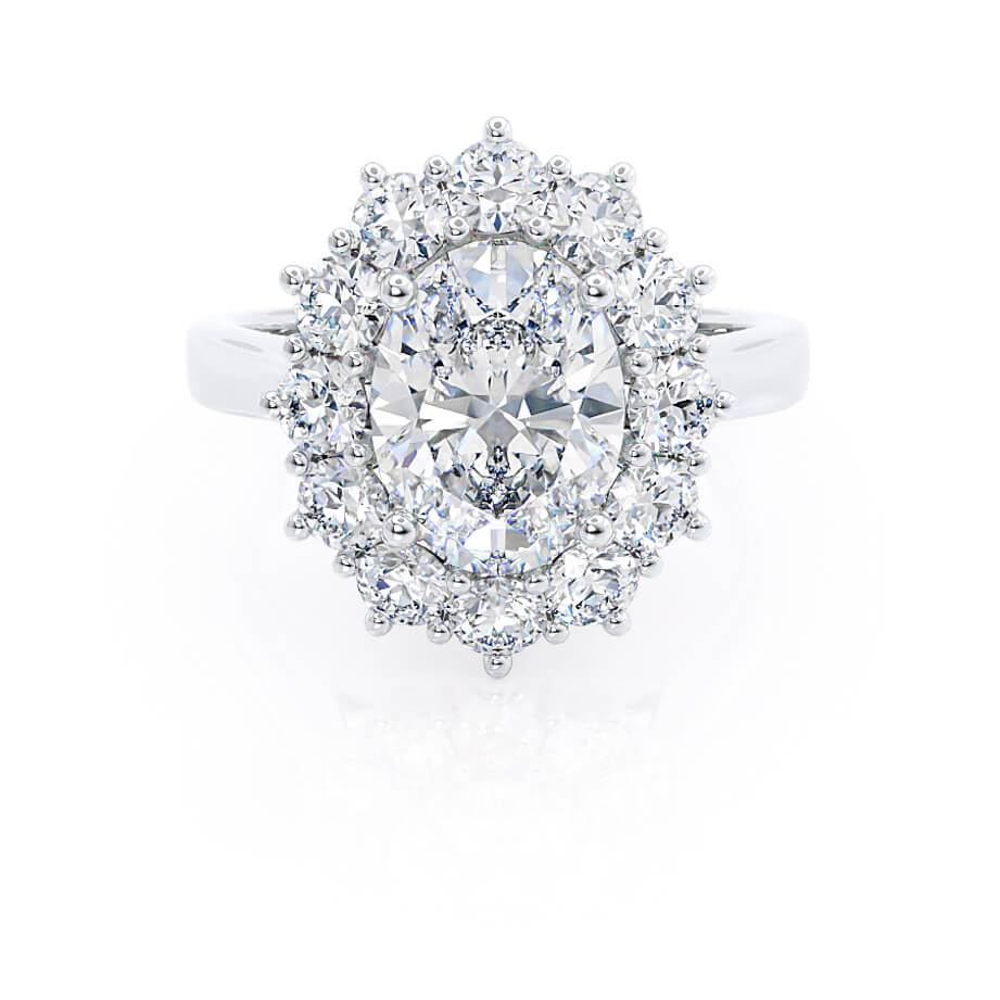 Oval Halo Lab Grown Diamond Engagement Ring