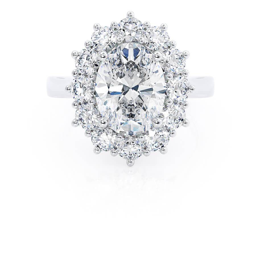Oval Halo Lab Grown Diamond Engagement Ring