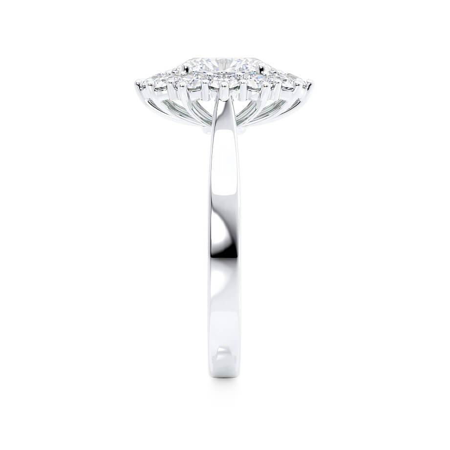Oval Halo Lab Grown Diamond Engagement Ring