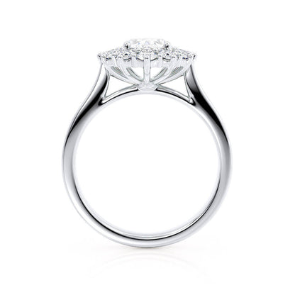 2.10 CT Oval Shaped Moissanite Halo Style Engagement Ring 6